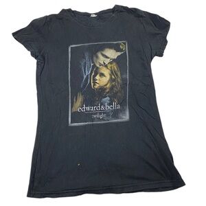Vintage Twilight Movie Graphic Tee in Black Bay Island Large Girls VTG Y2K